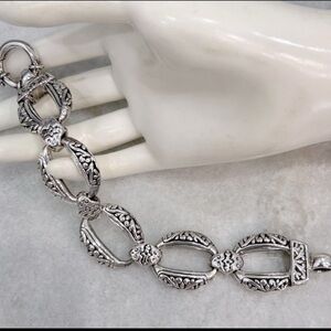Sterling Silver Large Open Link Bracelet